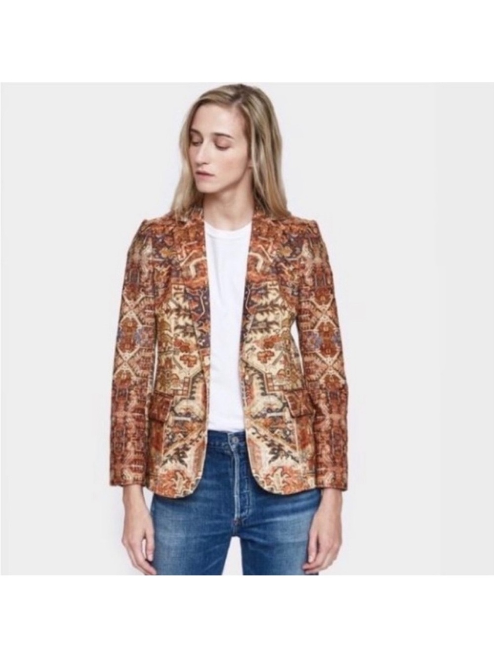 FRAME Denim Persian
Tapestry Printed Blazer Jacket